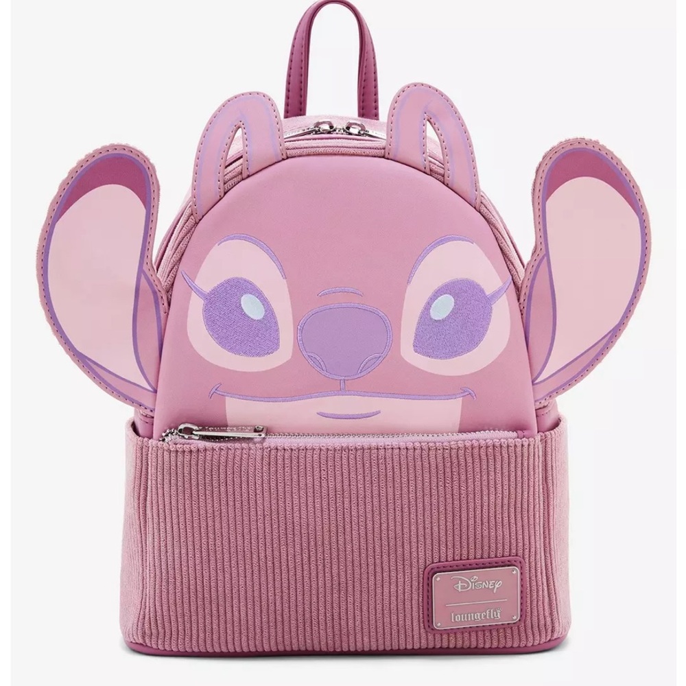 Loungefly Disney Angel minimal Corduroy Mini Backpack New!